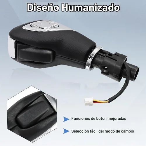 Vista 5 de Pomo de palanca de cambios automático con botón compatible con Ford Escape Cromo