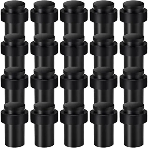 Vista 11 de KOLAKO Tope de puerta, tope de puerta de piso, negro para parte inferior de la puerta, 2 pulgadas (1.969 in), resistente, cilíndrico comercial
