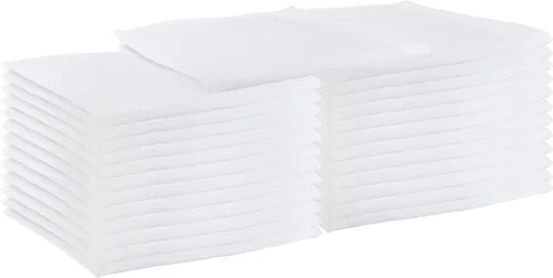 Vista 22 de Arkwright Servilletas de tela para restaurante, (paquete de 25) servilletas de poliéster hilado con bordes con dobladillo, ideal para cenas, bodas