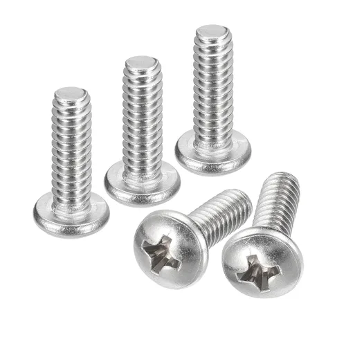 Vista 35 de uxcell Tornillos de máquina de cabeza redonda de 1/4-20x1, tornillo de acero inoxidable 304 18-8, accionamiento Phillips, totalmente roscado