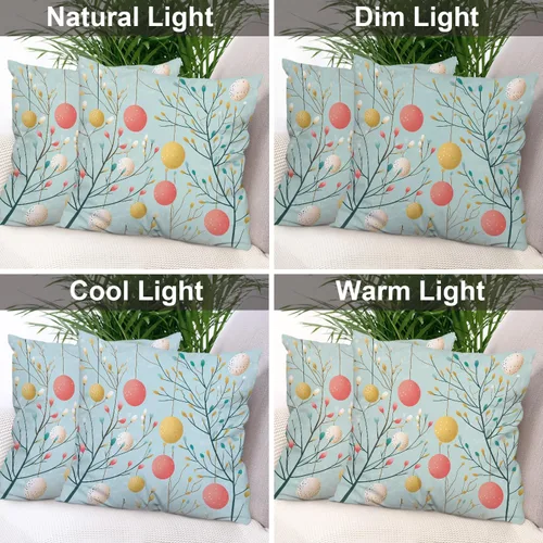 Vista 210 de Batmerry Autumn Pumpkin Templeton Throw Pillow Covers, Green Leaves Paths Forests Decorative Pillow Covers Digital Printing Blended for Couch Sofa