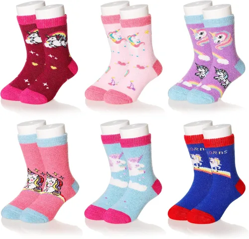 Vista 43 de Eocom 6 pares de calcetines de invierno cálidos de lana para niños y niñas