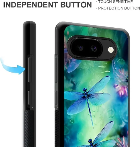 Vista 165 de Compatible con Google Pixel 4A 5G Mobile Case Creative Acrylic Panel trasero Silicona Protección Grip especialmente diseñado para Google Pixel 4A 5G