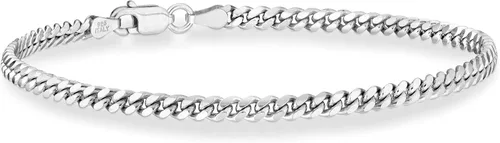Vista 6 de Miabella Pulsera de cadena de eslabones cubanos de plata esterlina 925