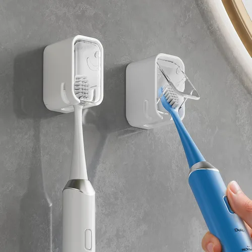 Vista 8 de MOPMS Soportes para cepillos de dientes de una sola ranura montados en la negro - 1pc