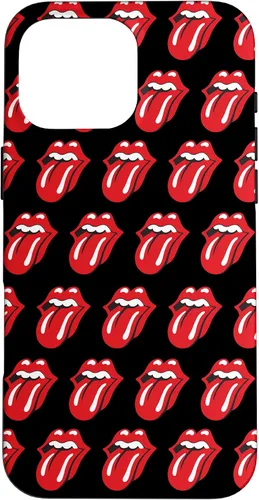 Vista 19 de Rolling Stones Classic Tongue Logo Repeat - Carcasa para iPhone 17, color negro