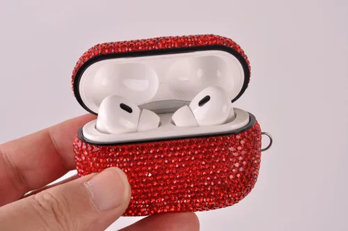 Vista 5 de Funda protectora para AirPods Pro con kit de limpieza, funda protectora de diamantes brillantes para Apple AirPod Pro de 2ª y 1ª