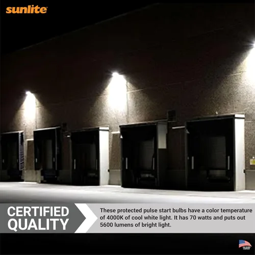 Vista 10 de Sunlite MP70/U/MED/PS 03641-SU - Bombilla de halogenuros metálicos protegidos de 70 W, base media, transparente