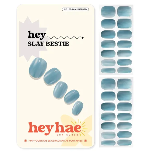 Vista 23 de Heyhae Paquete surtido de tiras de uñas de gel semicuradas (paquete de 4) No necesita lámpara LED Fácil de aplicar y quitar, calidad de salón