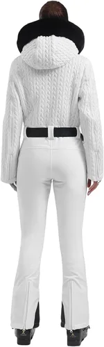 Vista 128 de GSOU SNOW Traje de esquí para mujer, traje de nieve delgado de una pieza, chaqueta de nieve, impermeable, resistente al viento, deportes al aire