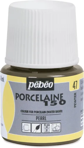 Vista 26 de Pebeo Porcelaine 150 - Pintura para porcelana de alto brillo a base de agua, botella de 45 ml - Negro abismo