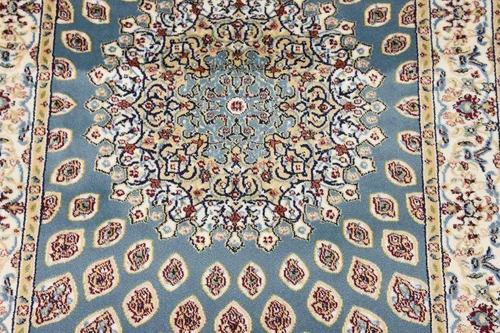Vista 7 de Unique Loom Narenj Collection - Alfombra clásica con diseño de medallón texturizado tradicional, 3 x 5 pies, 1 pulgada, rectangular, color Azul