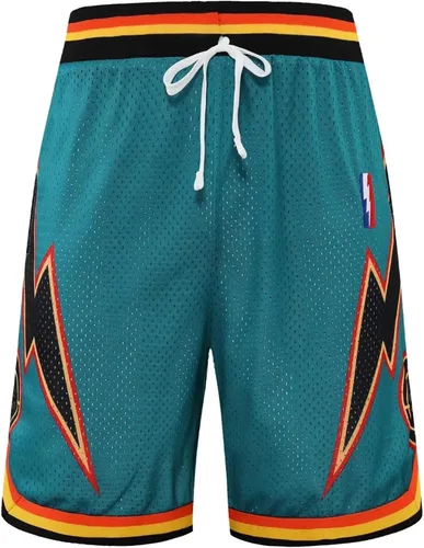 Vista 2 de DIOTSR Pantalones cortos deportivos de baloncesto para hombre, pantalones cortos de malla para entrenamiento casual para correr, con bolsillos