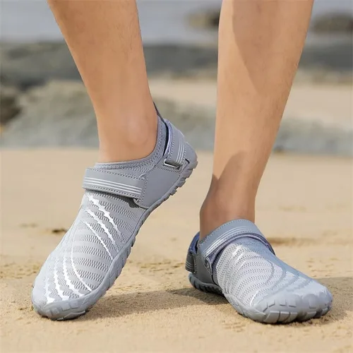 Vista 9 de Zapatos acuáticos transpirables de secado rápido para mujer y hombre, calcetines acuáticos suaves para senderismo, natación, playa, surf, yoga