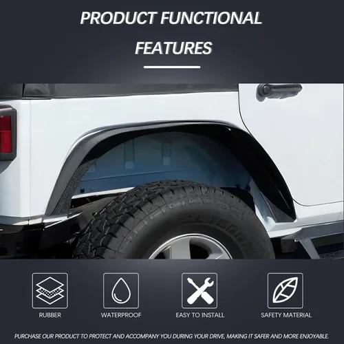 Vista 7 de Rueda de coche ceja arco borde borde tira guardabarros protector universal ceja rueda protector de cejas Fender Flare Edge Trim 4pcs