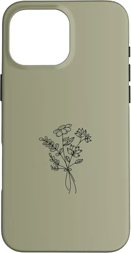 Vista 19 de Funda para iPhone 16 Wildlfower Floral Flower Khaki