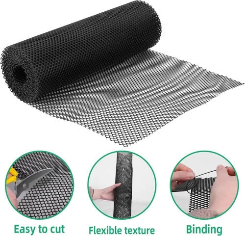 Vista 9 de Watayo Protectores de Tronco de Malla de Árbol de 20 Pies - Protector de Corteza de Árbol - Protector de Árbol de Red Flexible con 100 Piezas