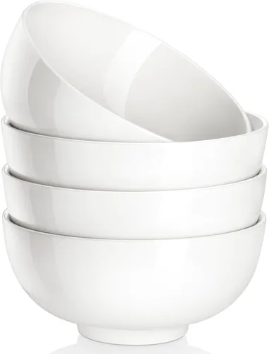 Vista 12 de MALACASA Juego de 6 cuencos de sopa de porcelana de 26 onzas, cuencos de cerámica negra para cocina, cuenco de cereales para avena, fruta, ensalada
