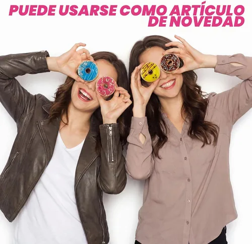 Vista 3 de Chalyna 8 donas de juguete pequeñas para fiestas de donas falsas, elegantes