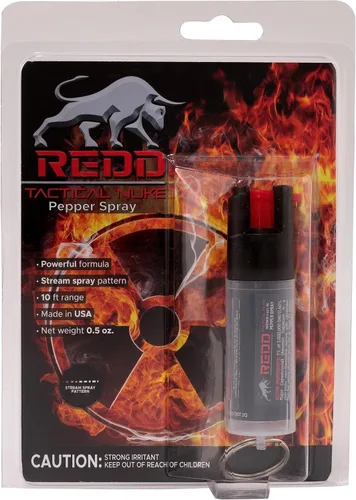 Vista 7 de REDD Tactical Nuke Pepper Spray (3,000,000 SHU) Máxima resistencia Carcasa dura, clip para cinturón, llavero de liberación rápida y tinte