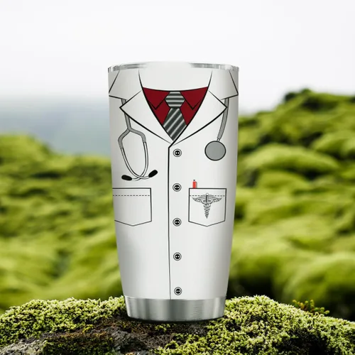 Vista 4 de wowcugi Taza de Médico 20oz de Acero Inoxidable con Aislamiento Térmico Taza de Viaje Regalo del Día del Médico Para Estudiante de Medicina