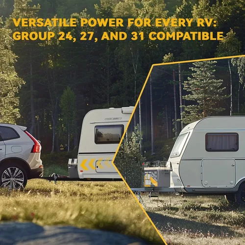 Vista 7 de Power Queen - Batería de litio LiFePO4 de 12 V/100 Ah con Bluetooth, batería de ciclo profundo de corte de baja temperatura con BMS de 100 A, 1280