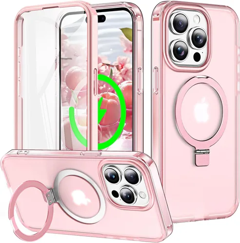 Vista 50 de Funda de cuerpo completo a prueba de golpes para iPhone 13 Pro con soporte magnético invisible [compatible con MagSafe] protector de pantalla