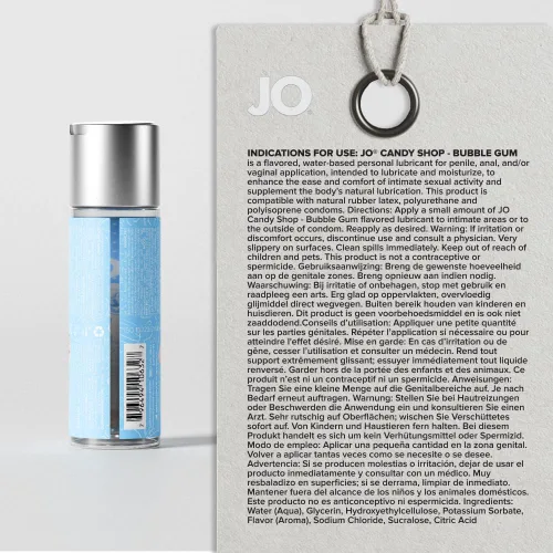 Vista 2 de JO H2O - Lubricante personal comestible a base de agua para parejas, sin azúcar, 2 onzas líquidas
