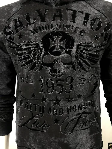 Vista 8 de Xtreme Couture Archaic by Affliction - Sudadera con capucha para hombre, color negro, Negro