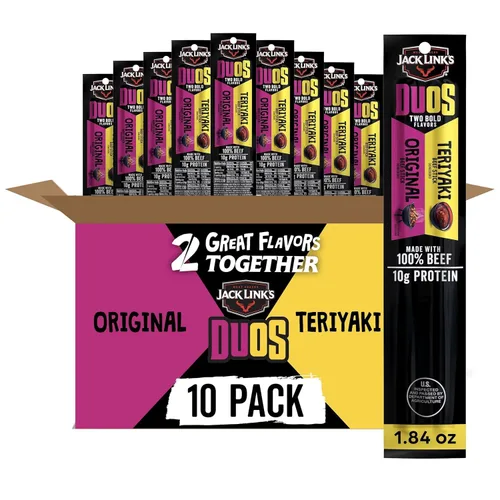 Vista 9 de Jack Link's DUOs - Palitos de carne seca de pollo con 13g de proteína, Frank's RedHot Buffalo Style con cremoso ranch, hechos con 100% pollo, dos