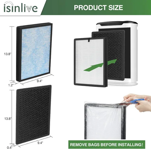 Vista 9 de Filtro Air Max de 8 litros compatible con Okaysou Airmax 8L Purificador de aire Fuerte Eficiencia 3 en 1 Sistema de filtración HEPA con Ultrafiltro