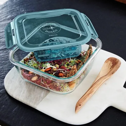 Vista 2 de Bormioli Rocco Evolution - Almacenamiento de alimentos, 25.25 onzas, gris