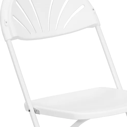 Vista 10 de Flash Furniture HERCULES Series - Silla plegable con respaldo de plástico blanco de 650 libras