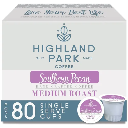 Vista 10 de Highland Park Coffee Cápsulas de café de una sola porción, moca de chocolate, 80.0 unidades 80 Count, Flavored Coffee, Vegan, Allergen Free