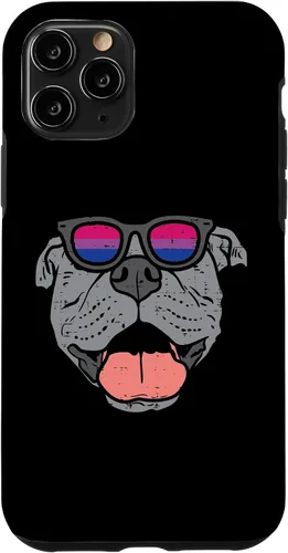Vista 10 de Funda para iPhone 14 Pitbull Dog LGBTQ Bisexual Flag Gay Pride Ally Bi Dog Lover