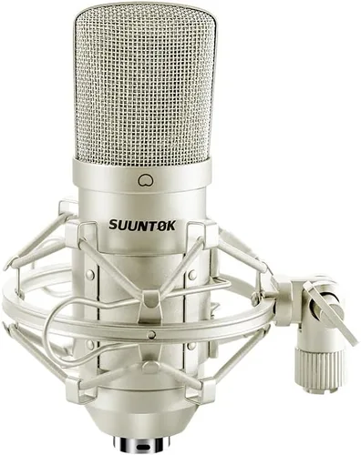 Vista 8 de SUUNTOK XLR Micrófono de condensador de grabación para PC, computadora en casa, estudio, cardioide, podcast, kit de micrófono para transmisión Negro