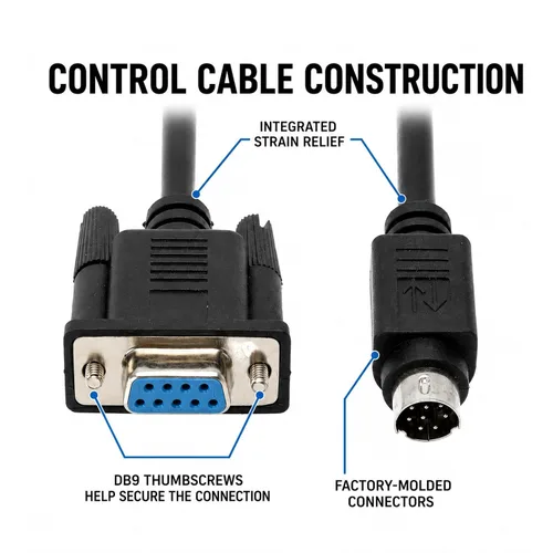 Vista 6 de Wirenest - Cable de control VISCA de 25 pies, DB9 hembra a mini-DIN macho