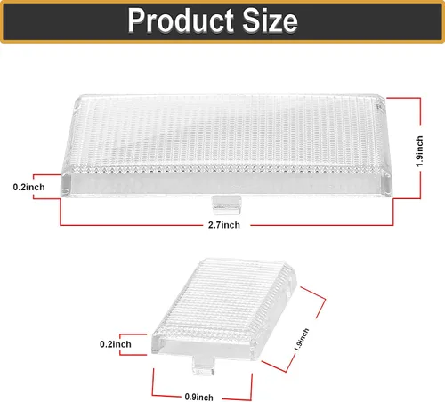 Vista 5 de Cubiertas de luz de cúpula de mapa para techo interior, repuesto de lente transparente compatible con K1500 K2500 C1500 C2500 1988-2000, Chevy