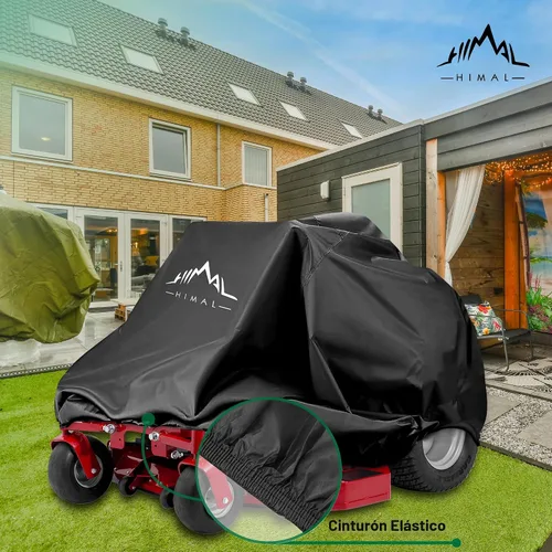 Vista 6 de Himal Outdoors Funda para cortacésped de giro cero, poliéster Oxford 600D resistente, protección UV, ajuste universal con cordón y bolsa