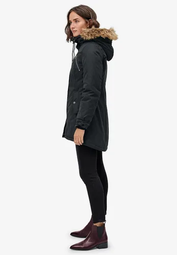 Vista 4 de Ellos Abrigo parka acampanado moderno de talla grande para mujer