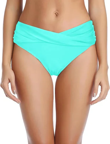 Vista 26 de Parte inferior de bikini para mujer, cobertura completa, parte inferior de Negro