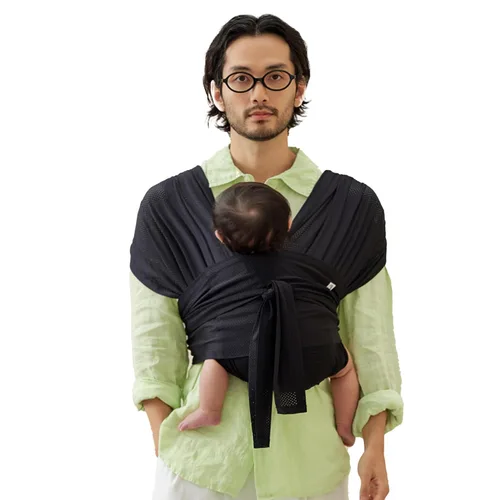 Vista 15 de Portabebés Konny Flex AirMesh con Soporte para la Cabeza - Canguro Ajustable, Fácil de Usar, Sin Manos, Fular Transpirable para Bebé, Perfecto