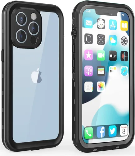 Vista 11 de Funda impermeable diseñada para iPhone 13 Mini, funda de cuerpo completo con protector de pantalla y protector de lente de cámara, a prueba