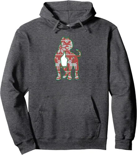 Vista 4 de American Bully Dog Ugly Sweater Christmas Puppy Dog Lover Pullover Hoodie Negro