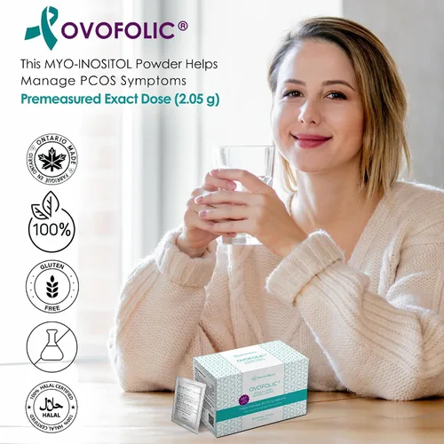 Vista 2 de Suplemento de inositol - Myo-inositol y D-Chiro Inositol Plus Folato Activo- Proporción ideal 40:1 - Equilibrio hormonal y apoyo ovárico saludable