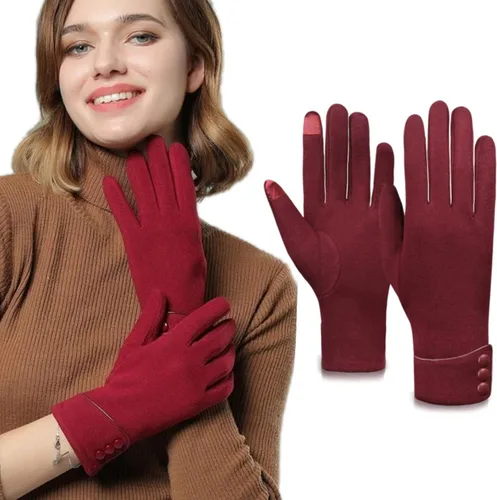 Vista 13 de Tomily - Guantes de forro polar para mujer con pantalla táctil