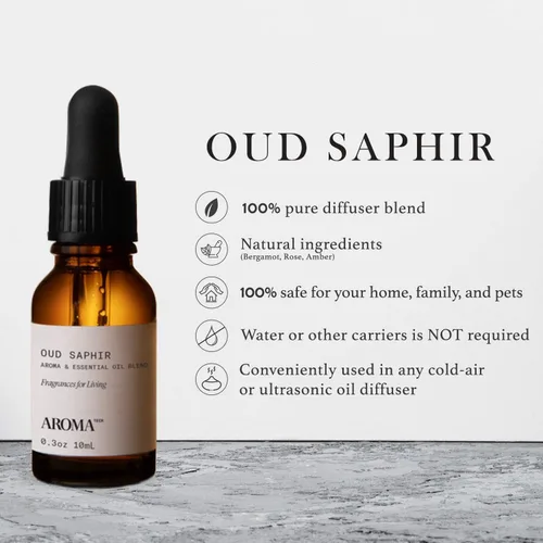 Vista 2 de AromaTech Oud Saphir para difusores de aroma de aceite aromático - 0.3 fl oz