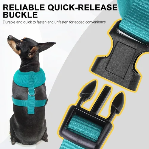 Vista 5 de Arnés para perro de malla suave, chaleco para pasear mascota, arnés acolchado y ajustable para cachorro, xs, Azul Soft Light Breathable Air Mesh