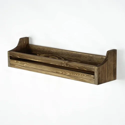Vista 6 de Svenion Estante de madera para tarros de especias, estante flotante de repisa, estante organizador de gabinete de cocina (cereza)