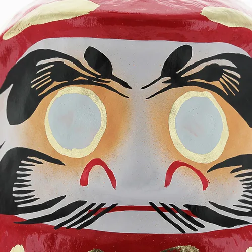 Vista 4 de Muñeca Daruma, fabricada en Japón, 4.7 pulgadas, buena suerte y buenos deseos (rojo)